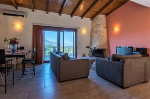 TV, fireplace, table tennis
