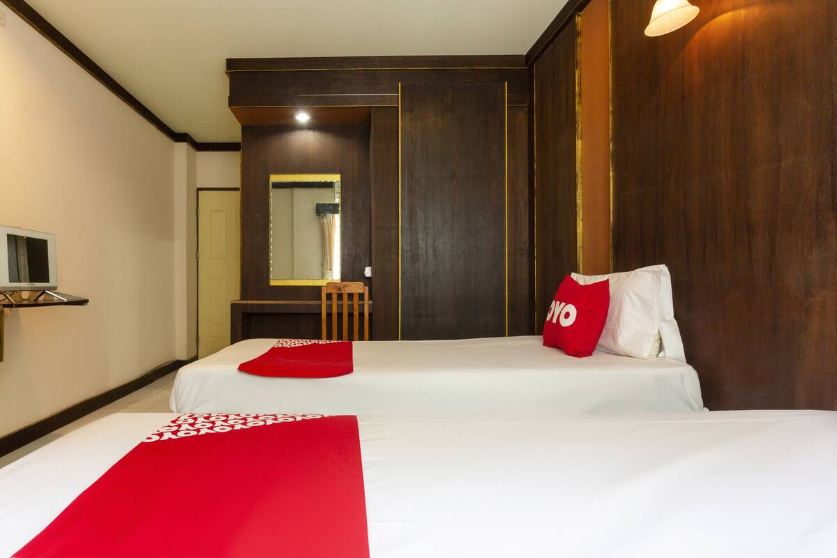 Chambre Standard avec lits jumeaux | Accès au Wi-Fi (inclus), literie fournie