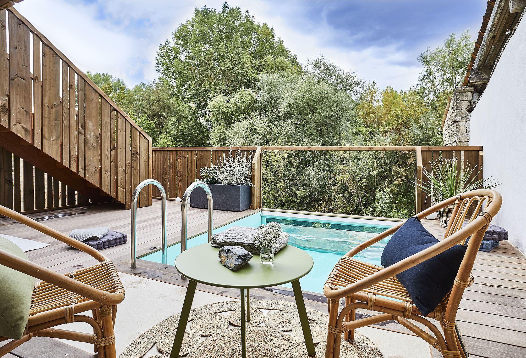 Piscine extérieure, piscine chauffée