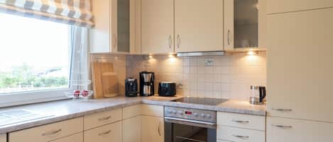 Fridge, oven, stovetop, dishwasher