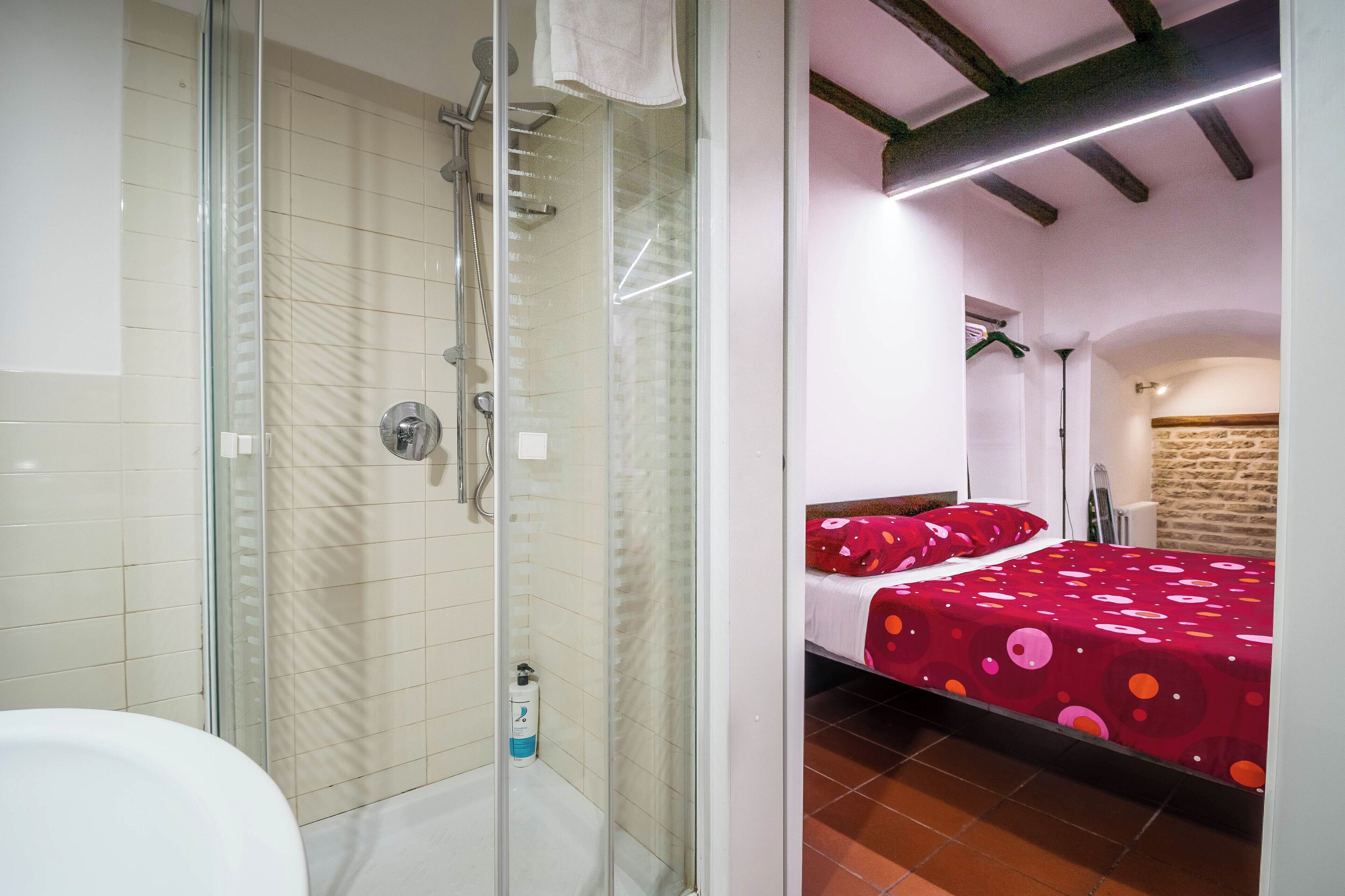 Apartment, 1 Bedroom, Accessible, City View | Bathroom | Shower, shampoo