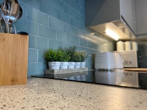 Apartment | Eigene Küche | Kühlschrank, Mikrowelle, Ofen, Herdplatte