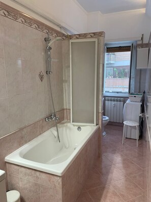 Combined shower/tub, hair dryer, bidet, towels - PortonHouse (Roma)