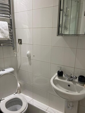 Apartment | Bathroom | Combined shower/bathtub, towels