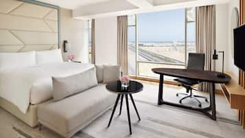 Hair dryer, bathrobes, slippers, towels