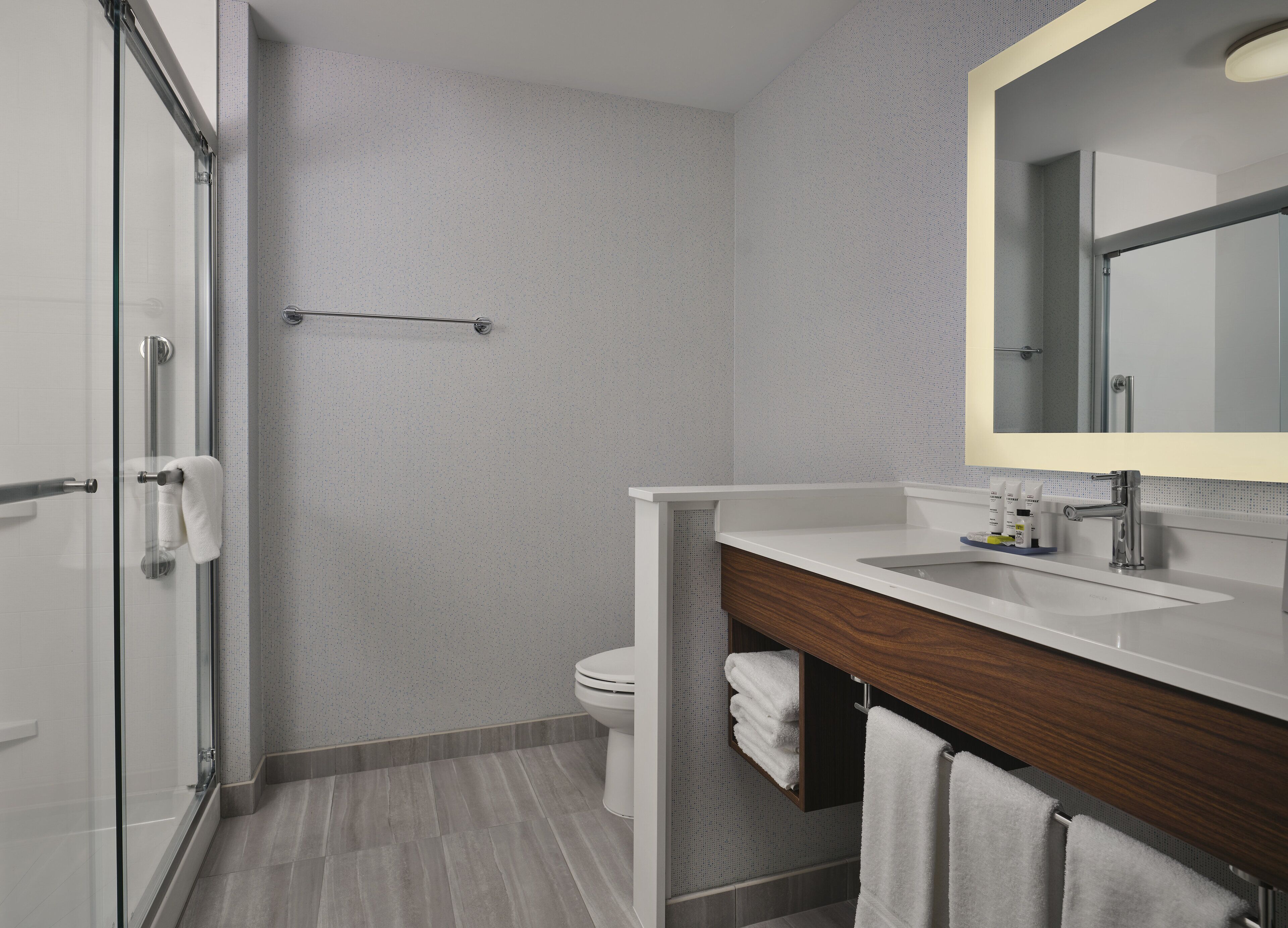 free toiletries, hair dryer, towels, soap