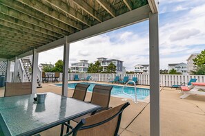 A heated pool - 1521 - A Summer Place, 6-bed 5.5-bath, Corolla, NC, pet friendly, private pool, hot tub, game room (Corolla)