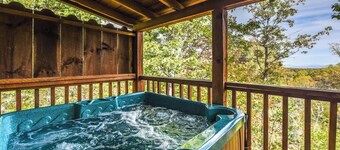 View! Cozy, Private, Fireplace, Hot Tub