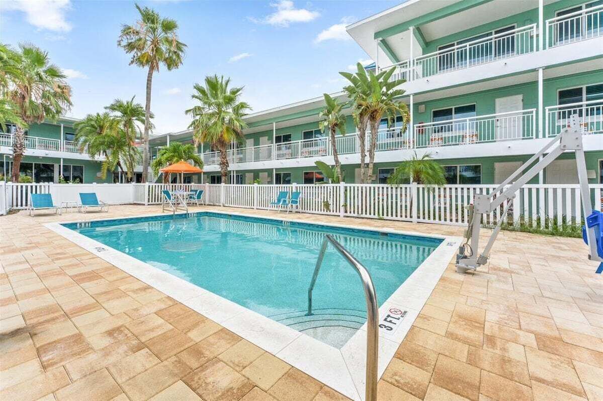A heated pool
