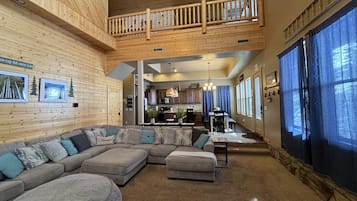 Smart TV, fireplace, video games, foosball