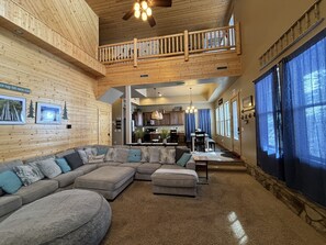 Smart TV, fireplace, video games, foosball