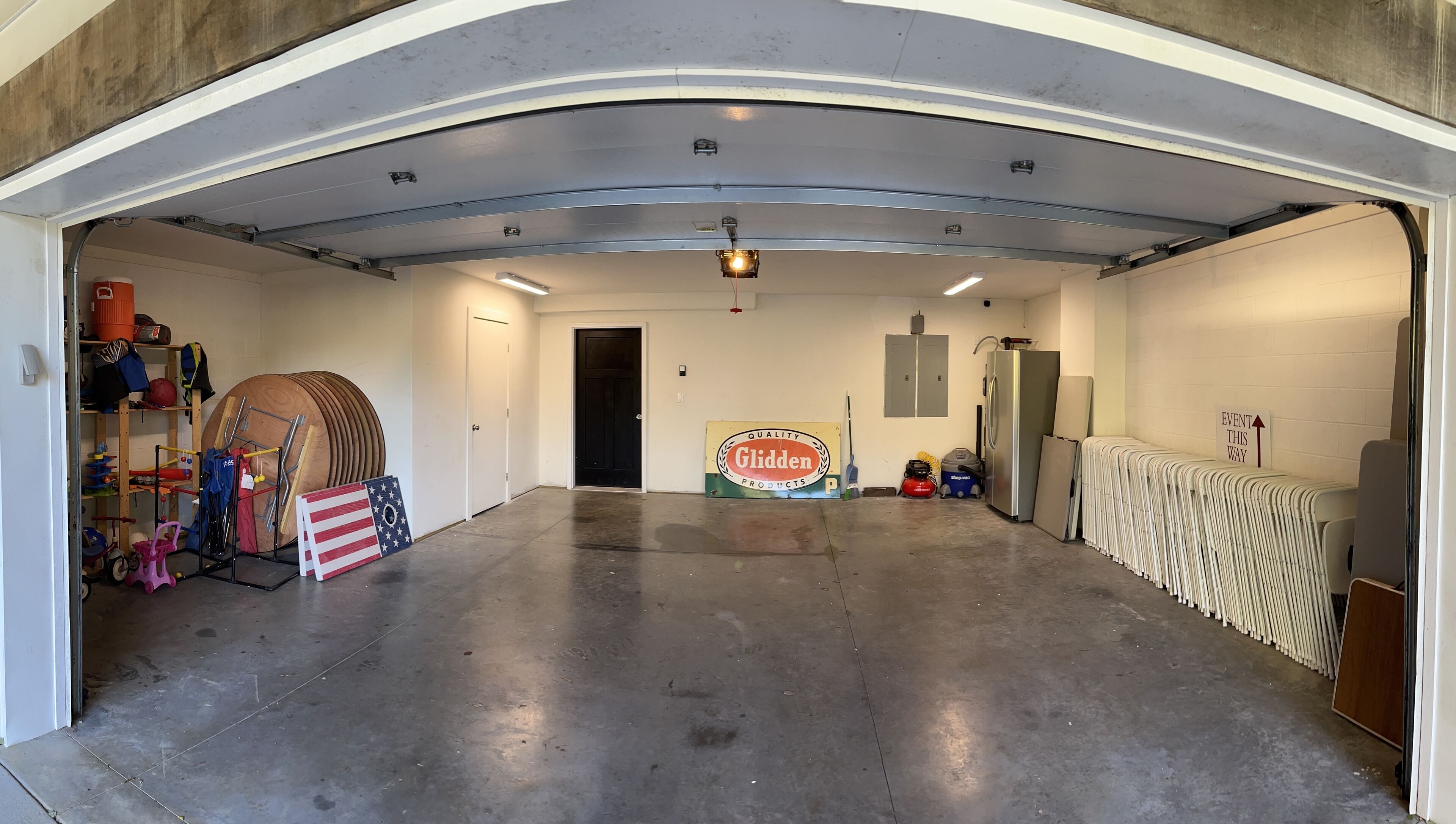A second full size fridge with ice maker. Rental tables and chairs available. 