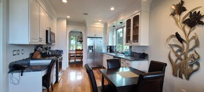 Fridge, microwave, oven, stovetop - Beautiful Home with Ocean View, Large Yard, and Hot Tub (Lincoln City)