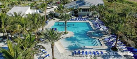 Een verwarmd zwembad