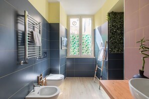 Bathtub, jetted bath, hair dryer, bidet - The dreamer house design (Roma)