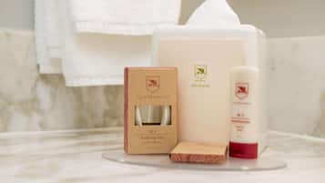 SĂšche-cheveux, serviettes fournies, savon, papier toilette