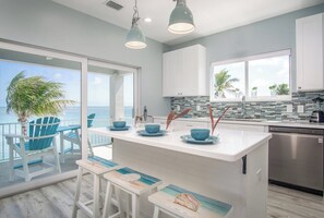 Fridge, microwave, oven, stovetop - Swept Away  3BR/2BA Keys Retreat with Pool, Dock & Stunning Open Water Views (Marathon)