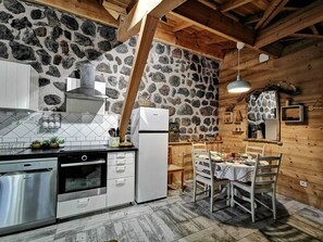 Fridge, microwave, dishwasher
