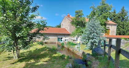 Charming Restored Mill by River with Terrace, Near Saugues – Sleeps 8