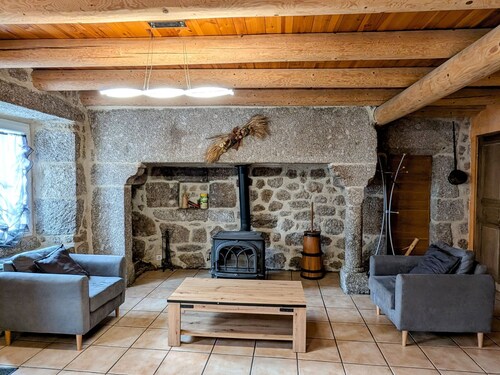 Charming Restored Mill by River with Terrace, Near Saugues – Sleeps 8