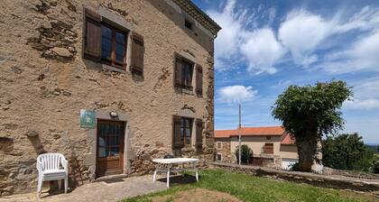 Charming Stone Cottage with Terrace in Scenic Village, Near Langeac