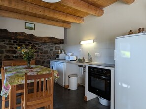 Fridge, microwave, dishwasher