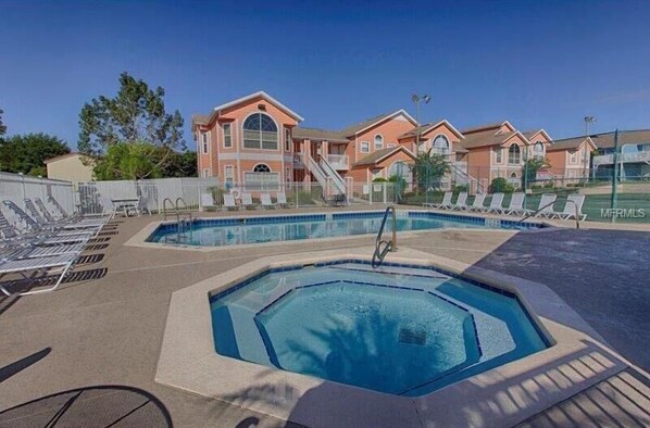 A heated pool