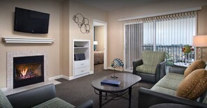 TV, fireplace, DVD player, stereo