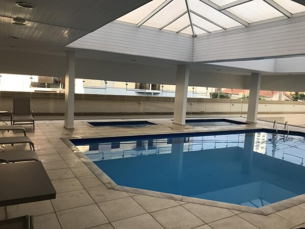 Indoor pool, a heated pool