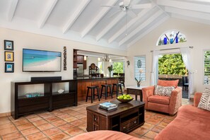 Smart TV, reproductor de DVD, libros y biblioteca musical 