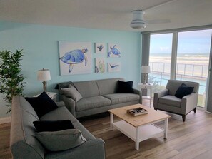 Smart TV, DVD player, table football, books