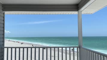 On the beach, beach towels
