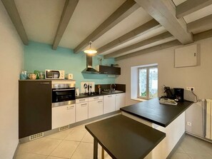 Fridge, microwave, dishwasher