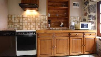 Fridge, microwave, dishwasher