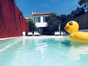 A heated pool