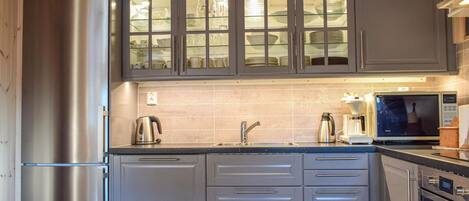 Fridge, oven, stovetop, dishwasher