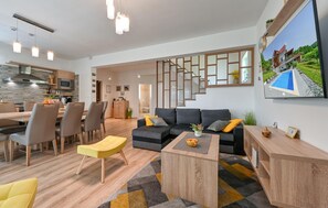 Smart TV, table football, ping pong