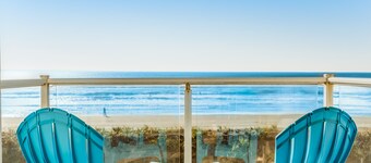 Dog-friendly oceanfront condo with beach access, fitness room, and amazing views