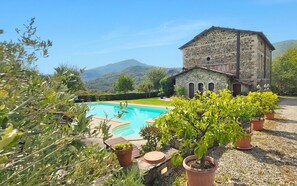 Pool - Garfagnana Tuscan Farmhouse with Private Pool, views & Alpacas – Sleeps 8. WIFI. (Toscana)