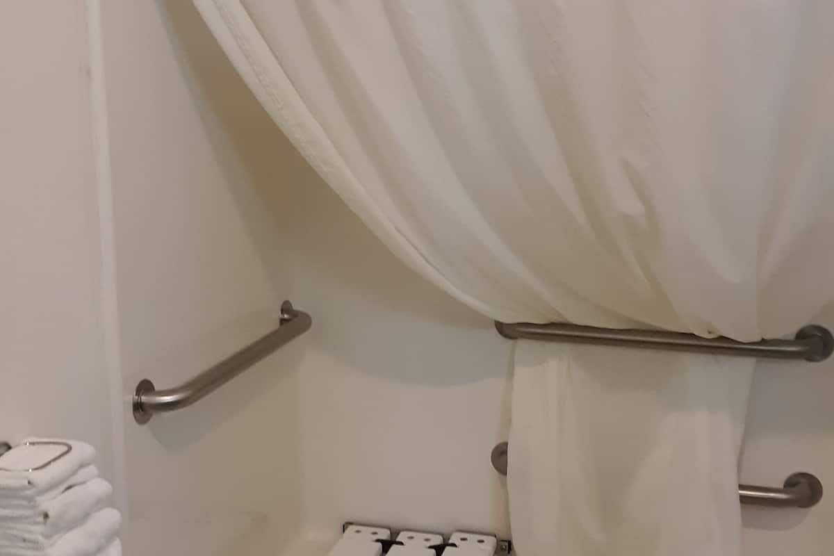 room, 1 queen bed, accessible | bathroom | combined shower/bathtub, free toiletries, hair dryer, towels
