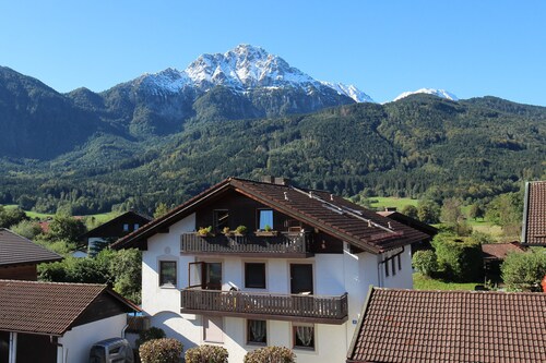 Ferienwohnung Alpenblick 50qm, 1 Schlafzimmer, Kamin, Balkon