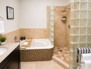 Bathtub, hair dryer, towels