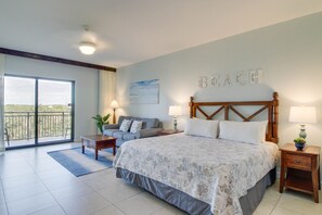 Iron/ironing board, WiFi, bed sheets - Origin 518 | Spacious Studio w/ Relaxing View| Steps to Beach| Rooftop Pool! (Panama City Beach)