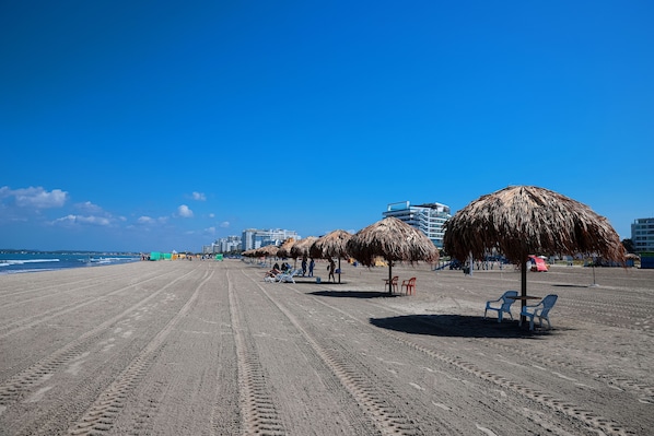 Beach nearby, beach towels