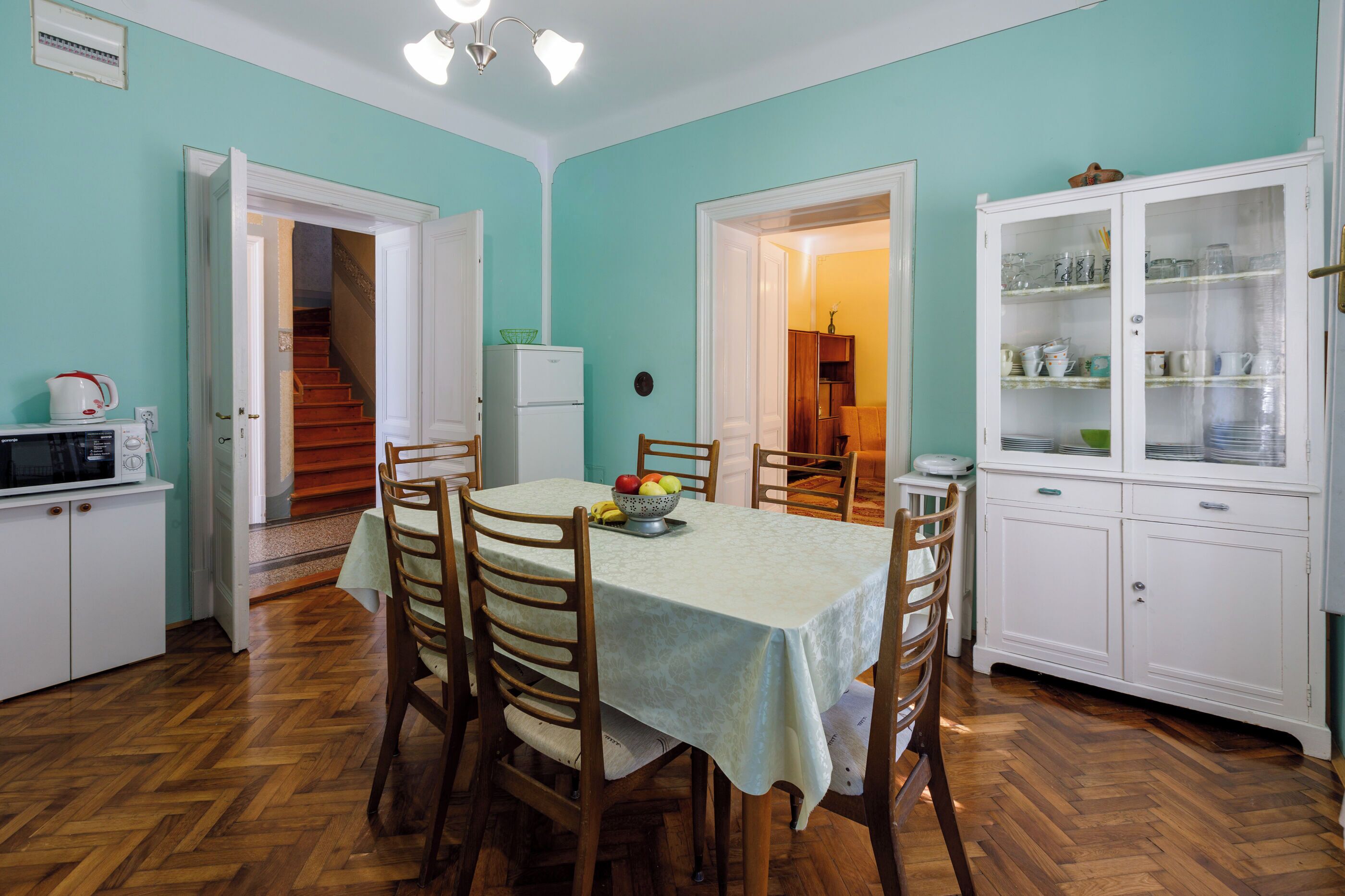 Villa | Private kitchen | Fridge, microwave, oven, stovetop