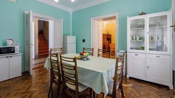 Villa | Private kitchen | Fridge, microwave, oven, stovetop