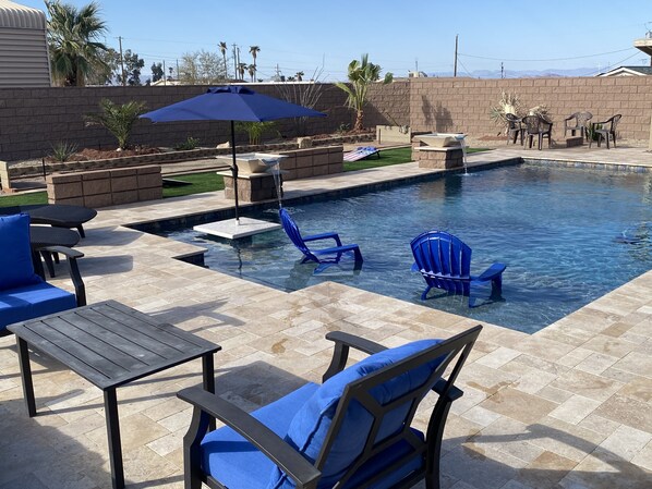 Outdoor pool, a heated pool