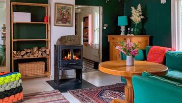 Fireplace, DVD player