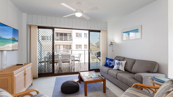 Smart TV, DVD player, books