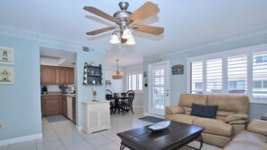House, Multiple Beds, Kitchen, Beach View | Living room | TV - Gulfside Villas #15 (Indian Rocks Beach)